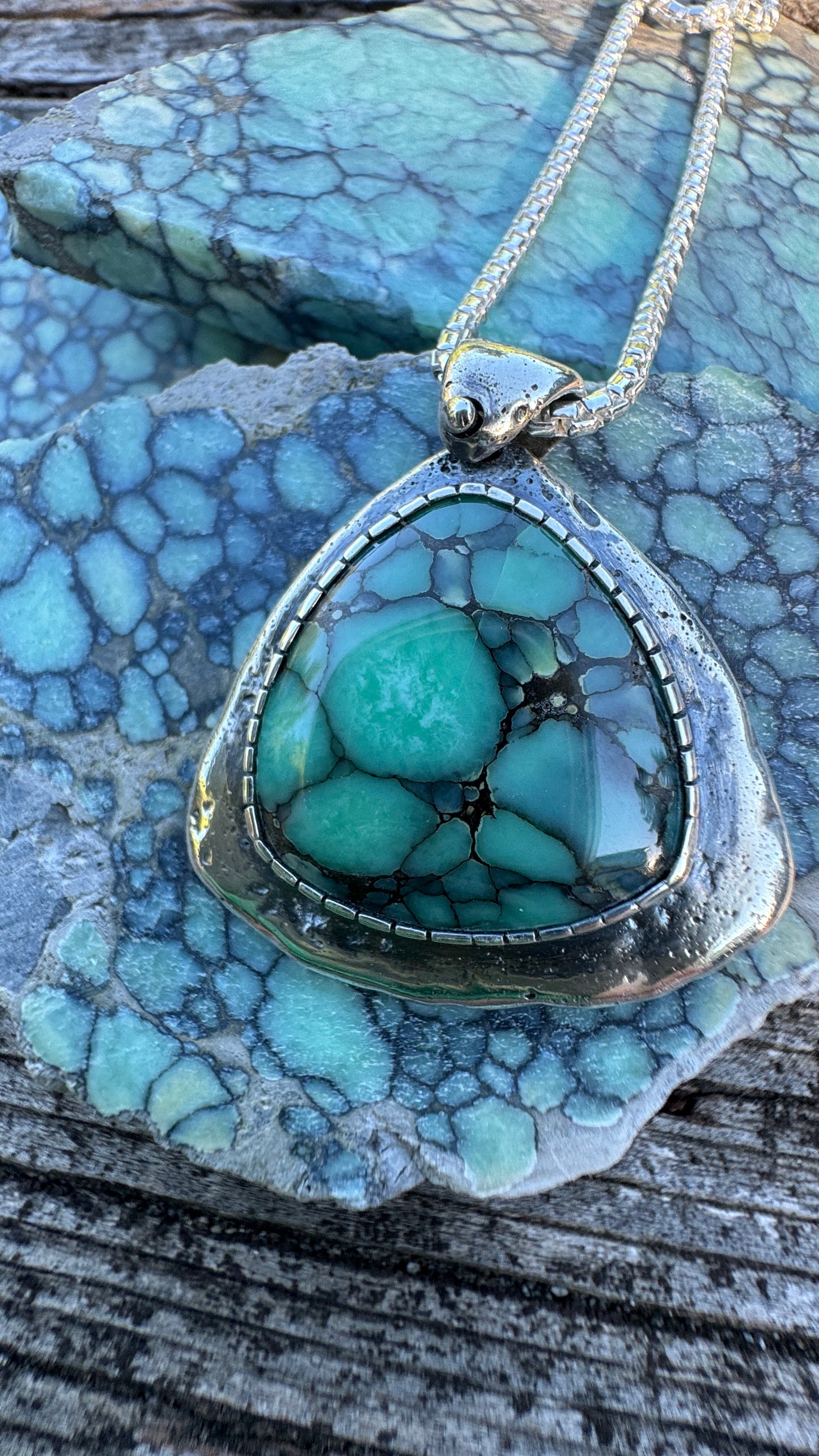 Ultra High Grade Desert Bloom Variscite Necklace