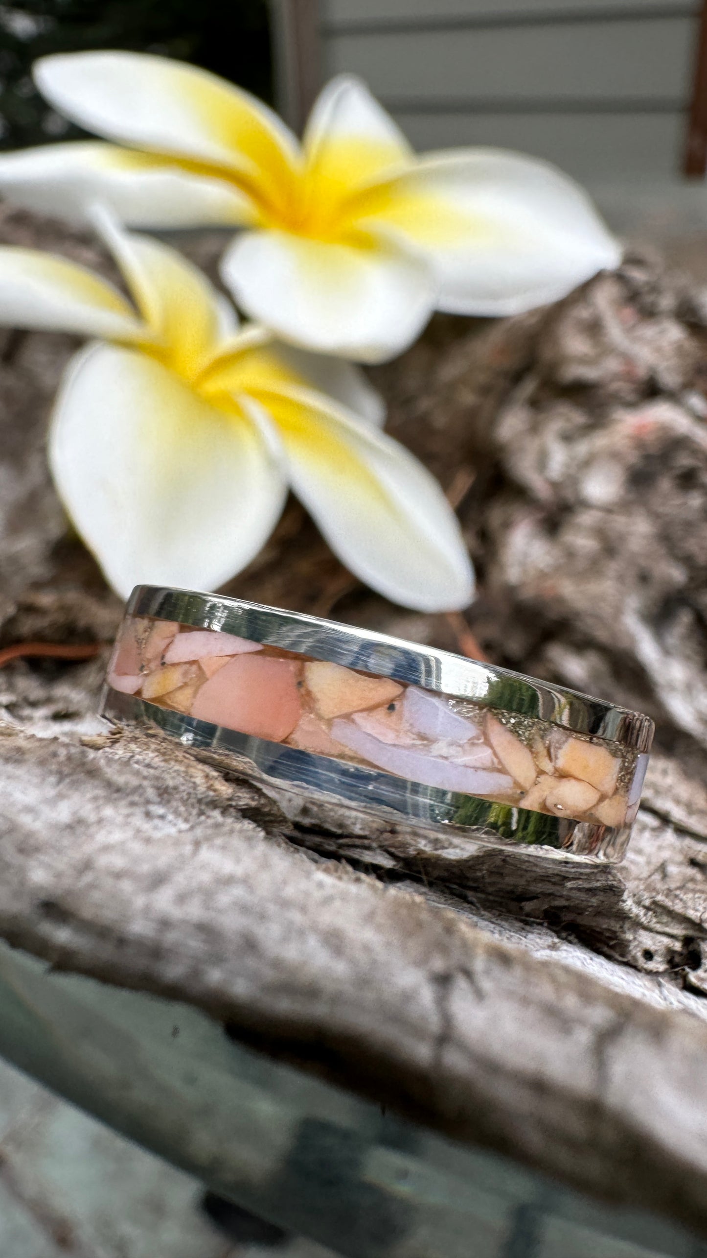 Oregon Sunset Jasper Inlay Band - size 9