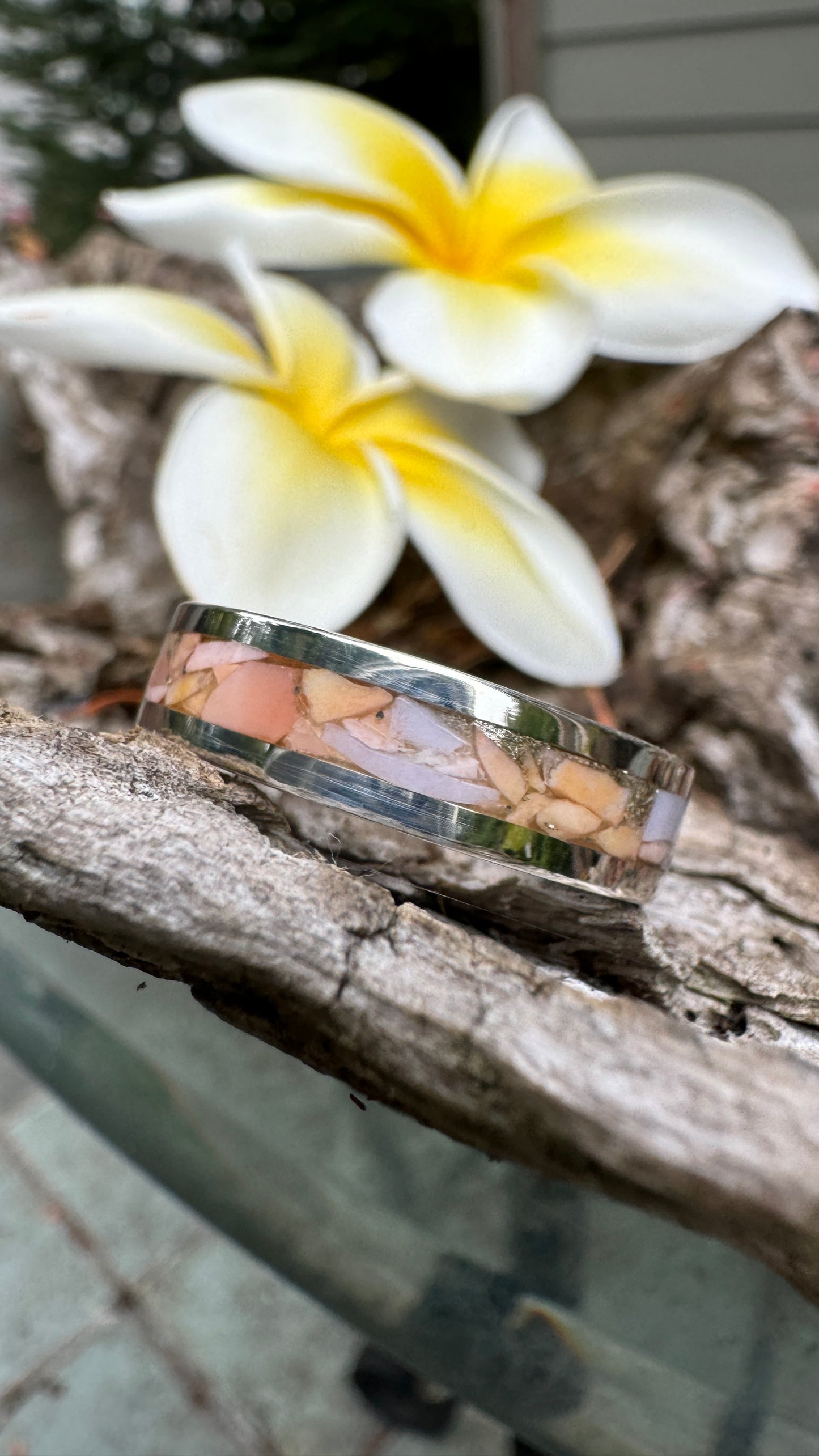 Oregon Sunset Jasper Inlay Band - size 9
