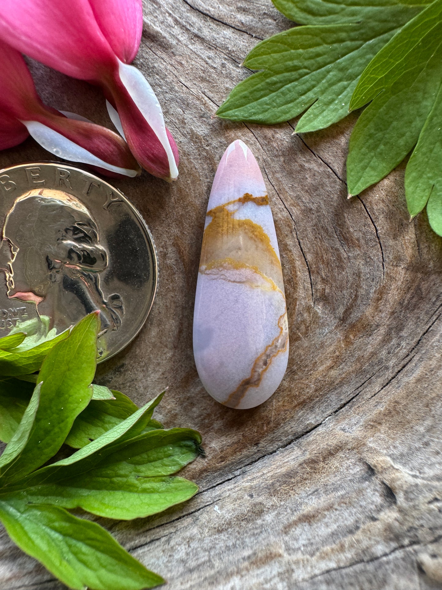 Oregon Sunset Jasper - pink/purple/druzy