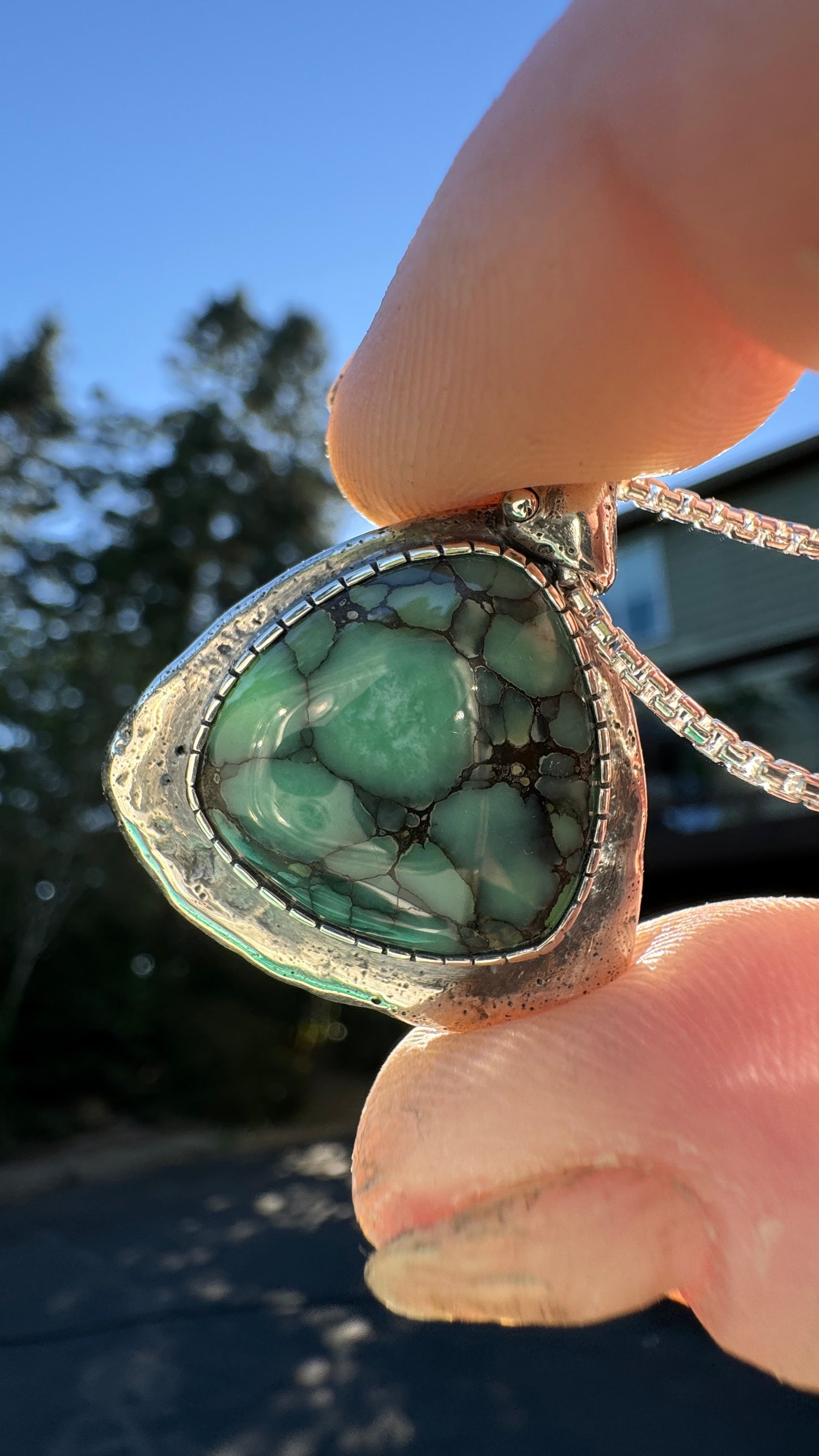 Ultra High Grade Desert Bloom Variscite Necklace