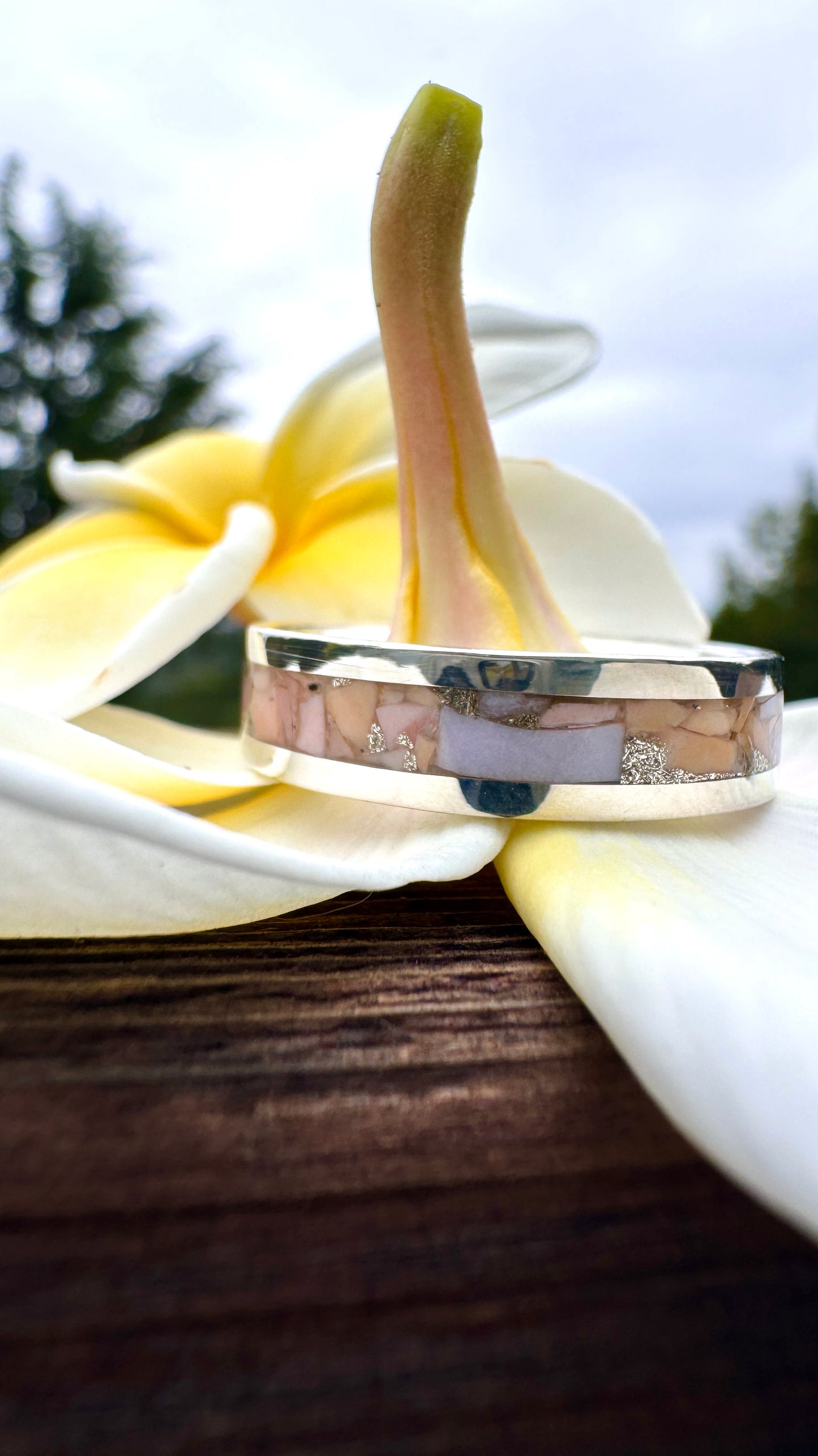 Oregon Sunset Jasper Inlay Band - size 9