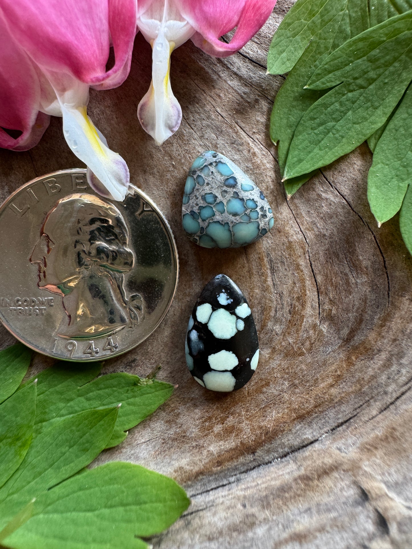 All Natural Desert Bloom/ Calypso Variscite duo