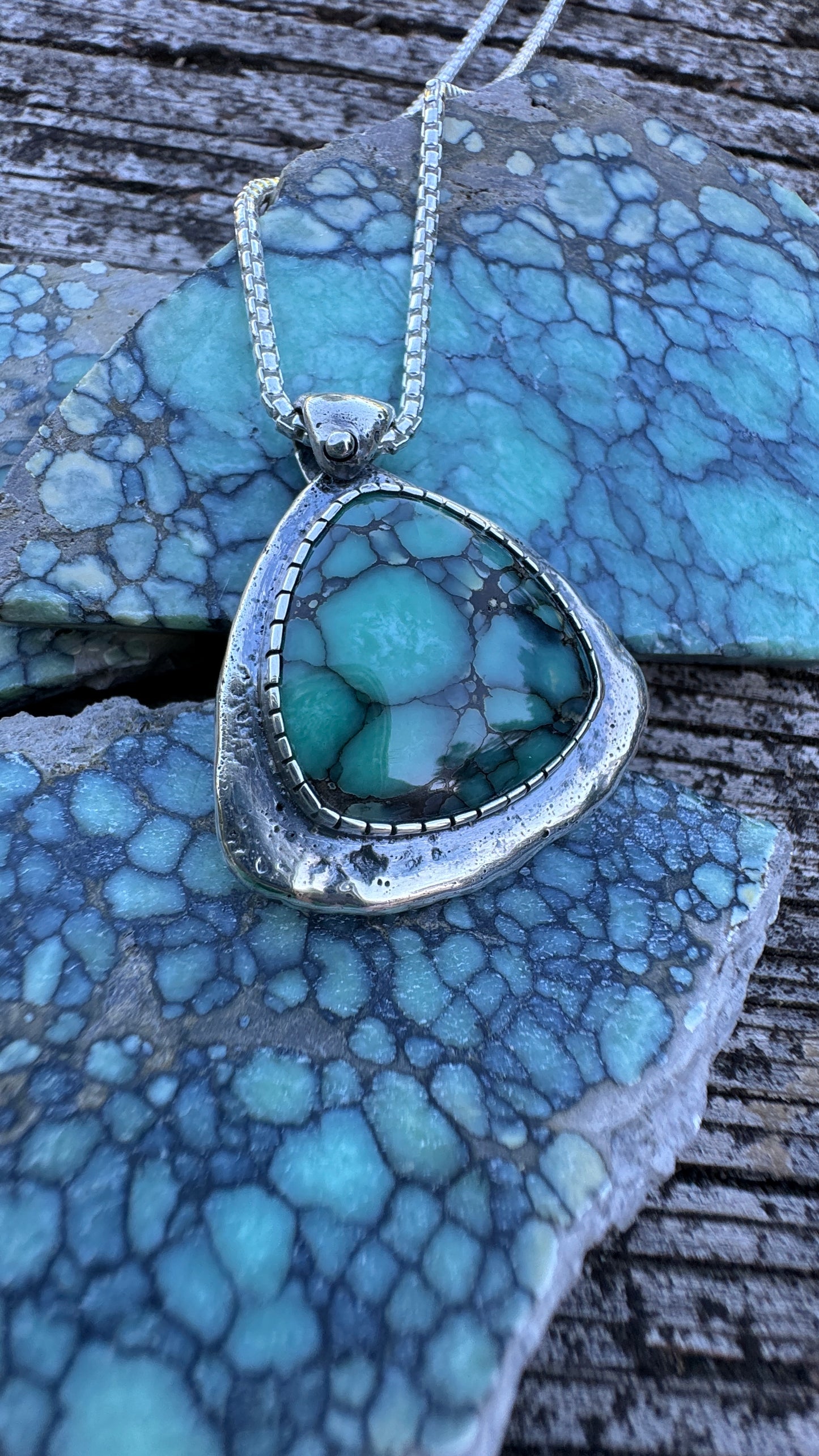Ultra High Grade Desert Bloom Variscite Necklace