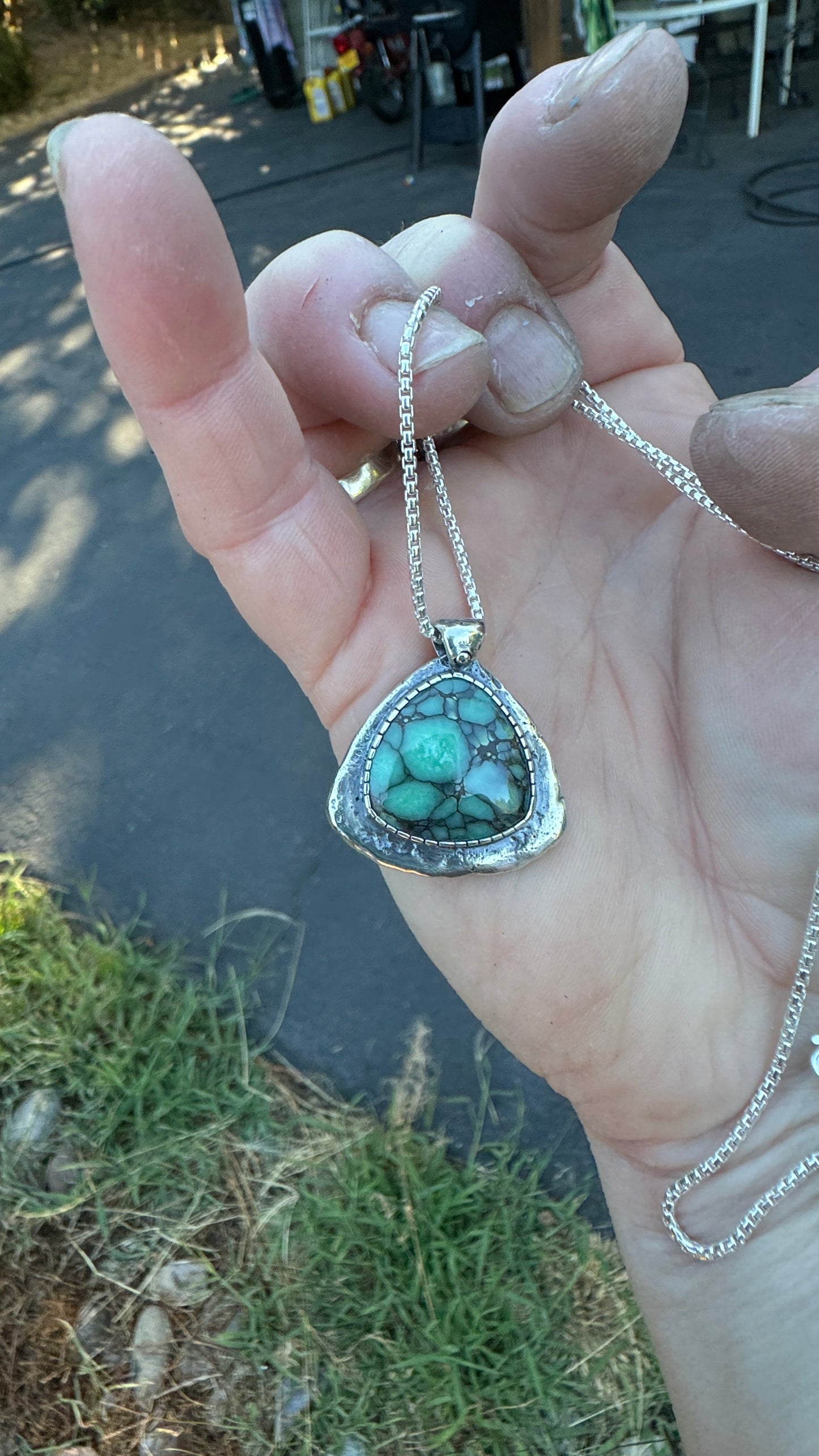 Ultra High Grade Desert Bloom Variscite Necklace