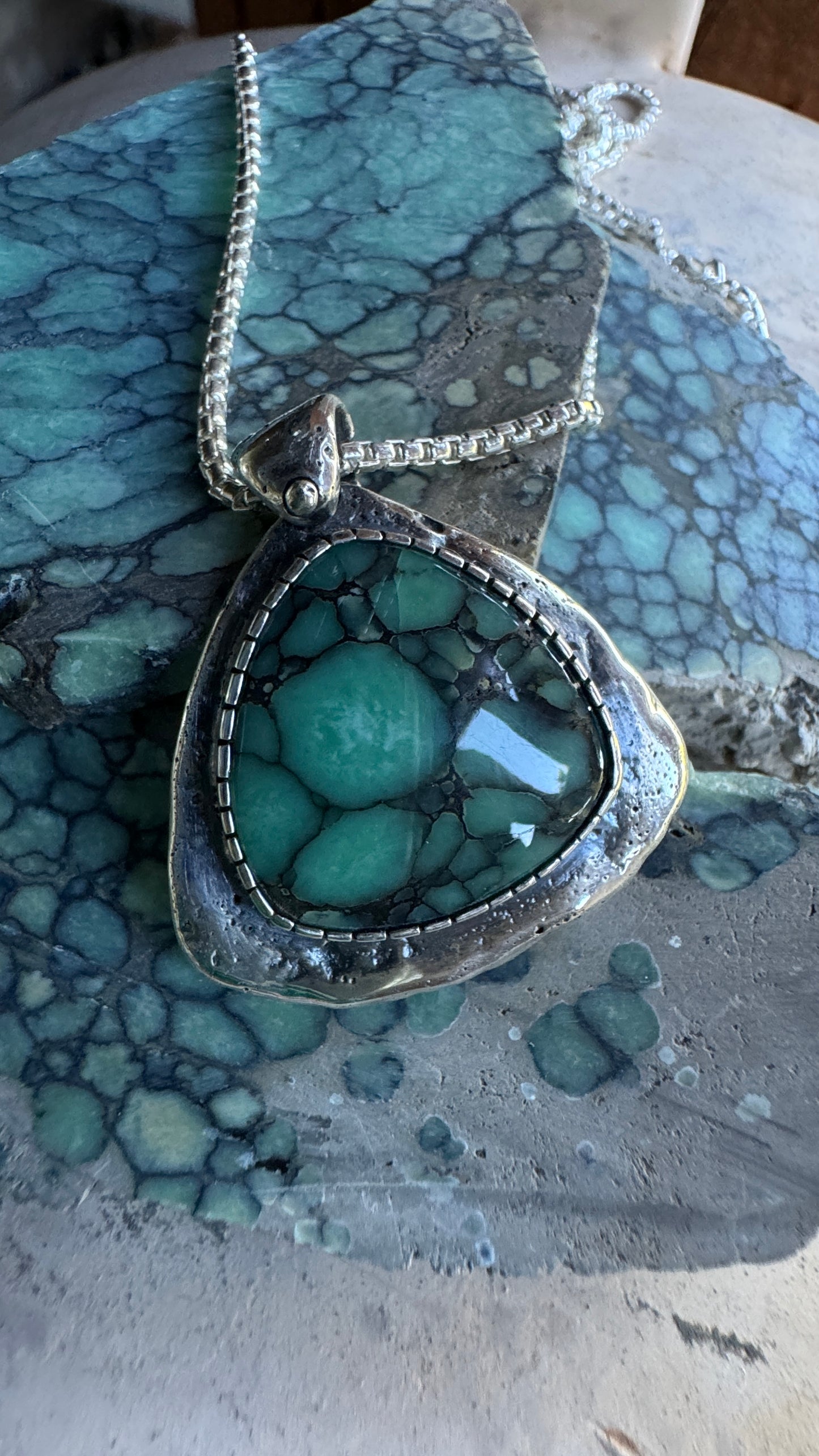 Ultra High Grade Desert Bloom Variscite Necklace