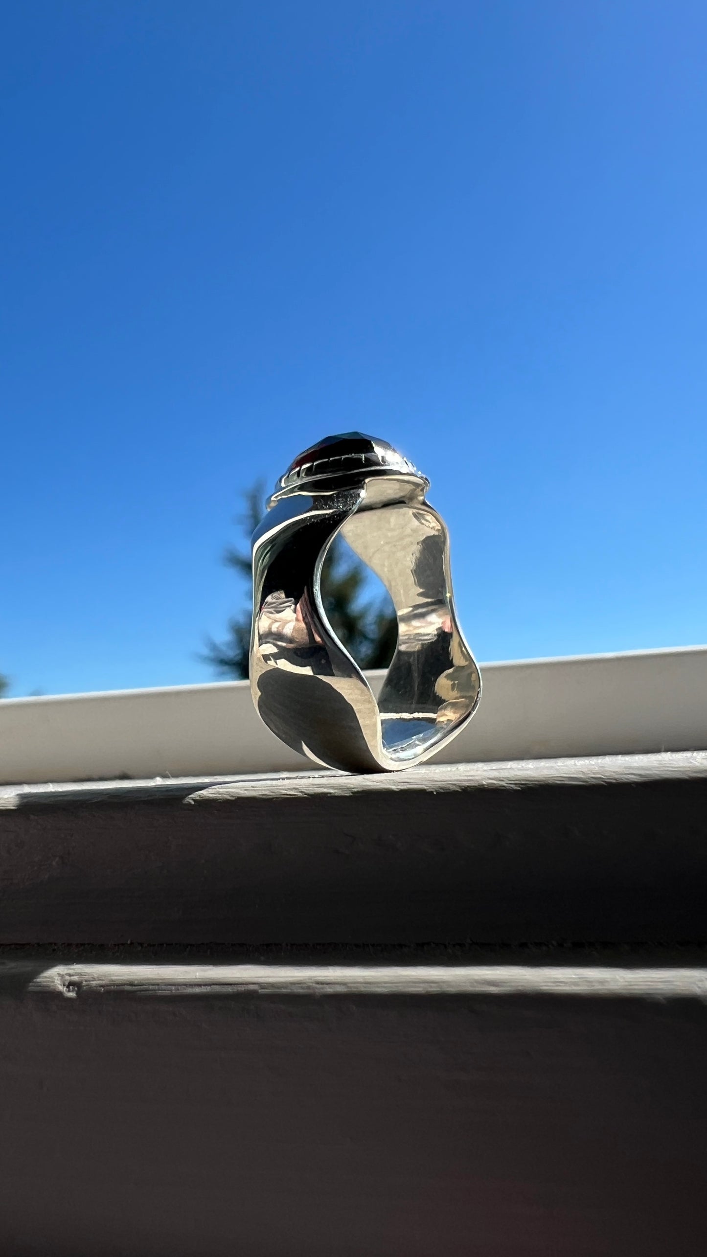 Mozambique Garnet Ring - that crimson red! Size 10