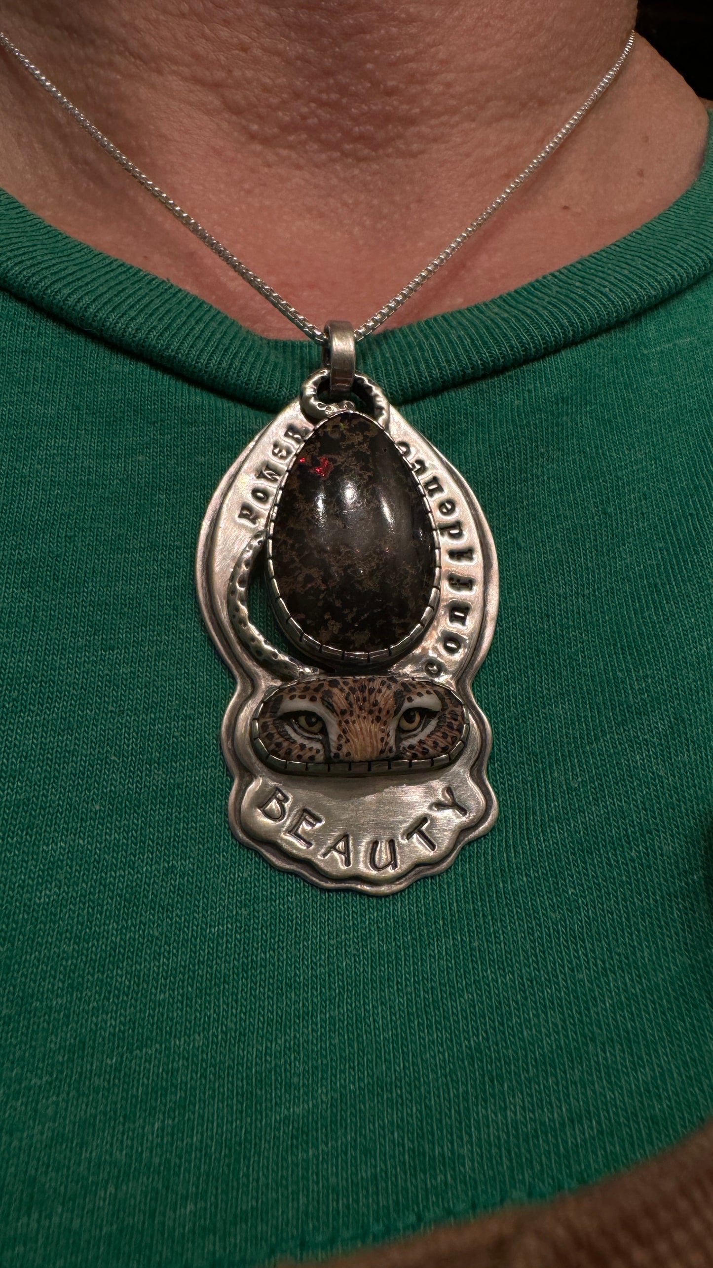 Leopard Opal/Leopard Gaze Statement Necklace