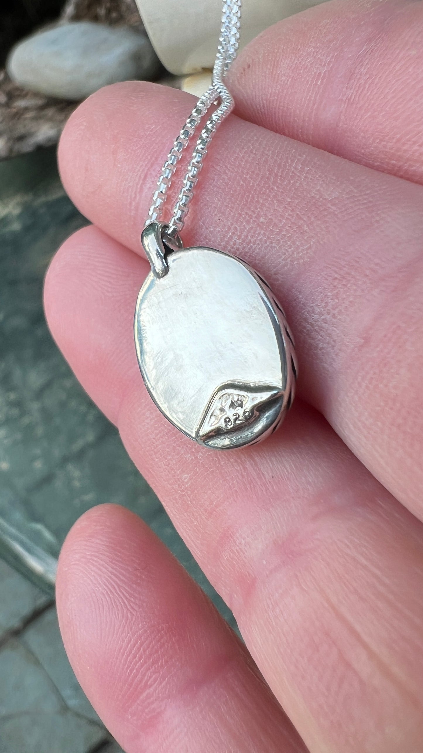 Authentic Scrimshaw Whale Bone Ship Necklace