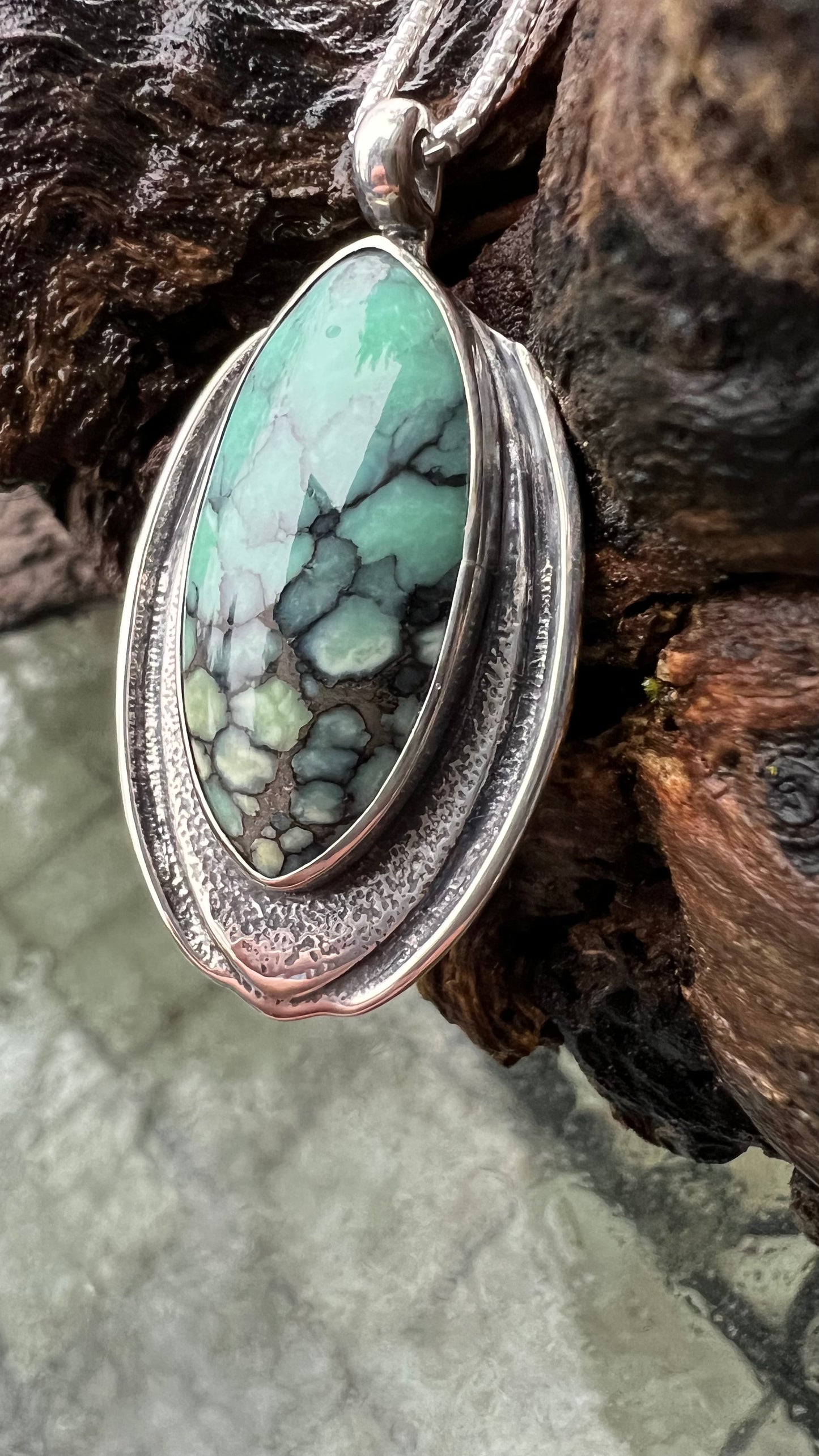 Ombre Desert Bloom Variscite Necklace