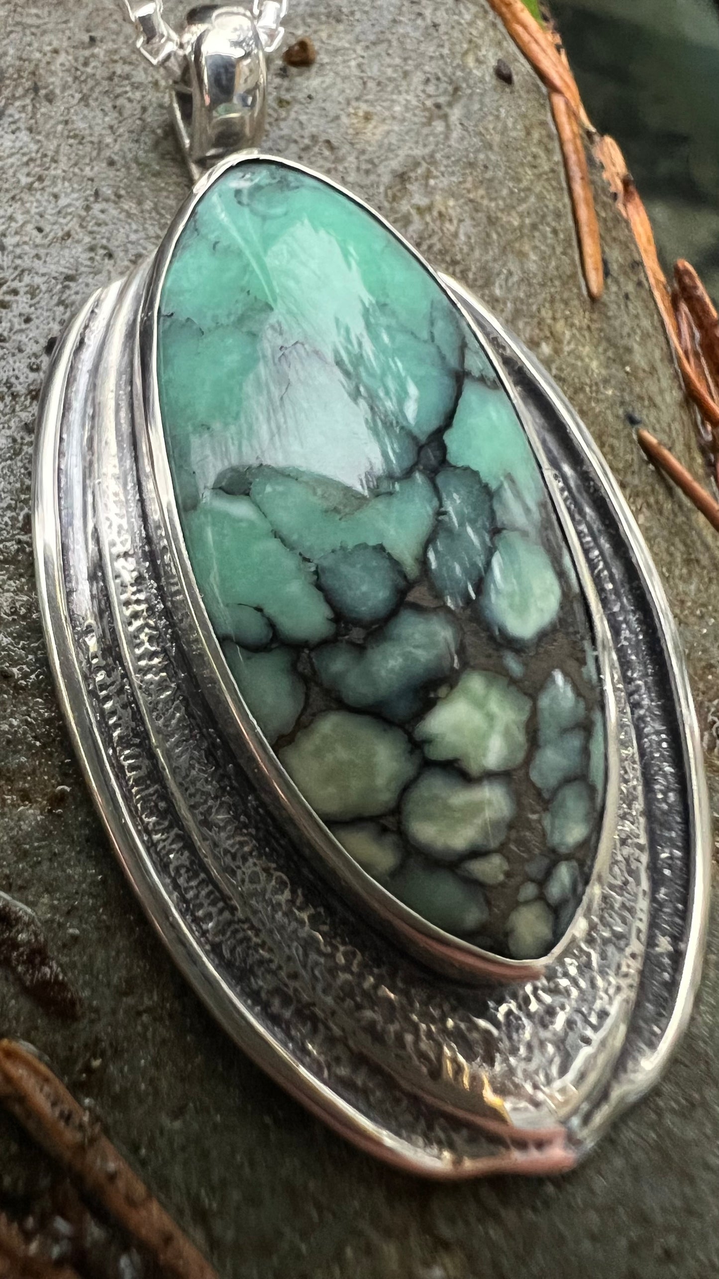 Ombre Desert Bloom Variscite Necklace