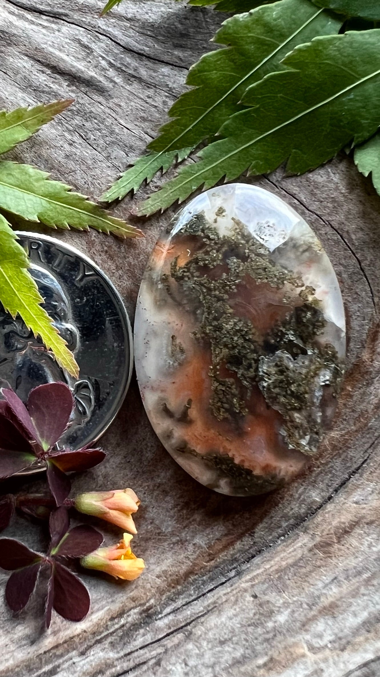 Idaho Purple Seam Agate ~backed