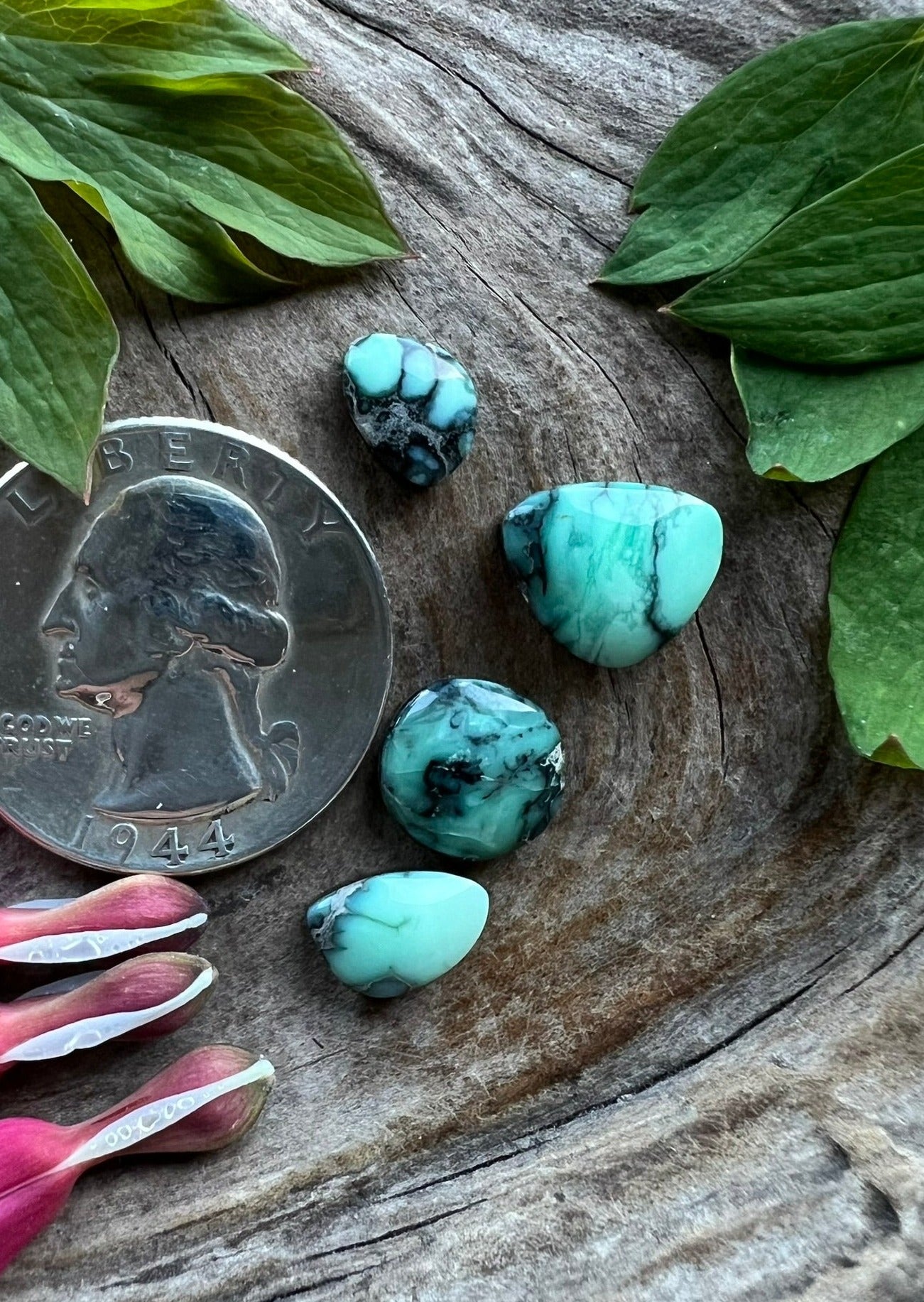 Calypso Variscite Quad ~ Smooth and silky