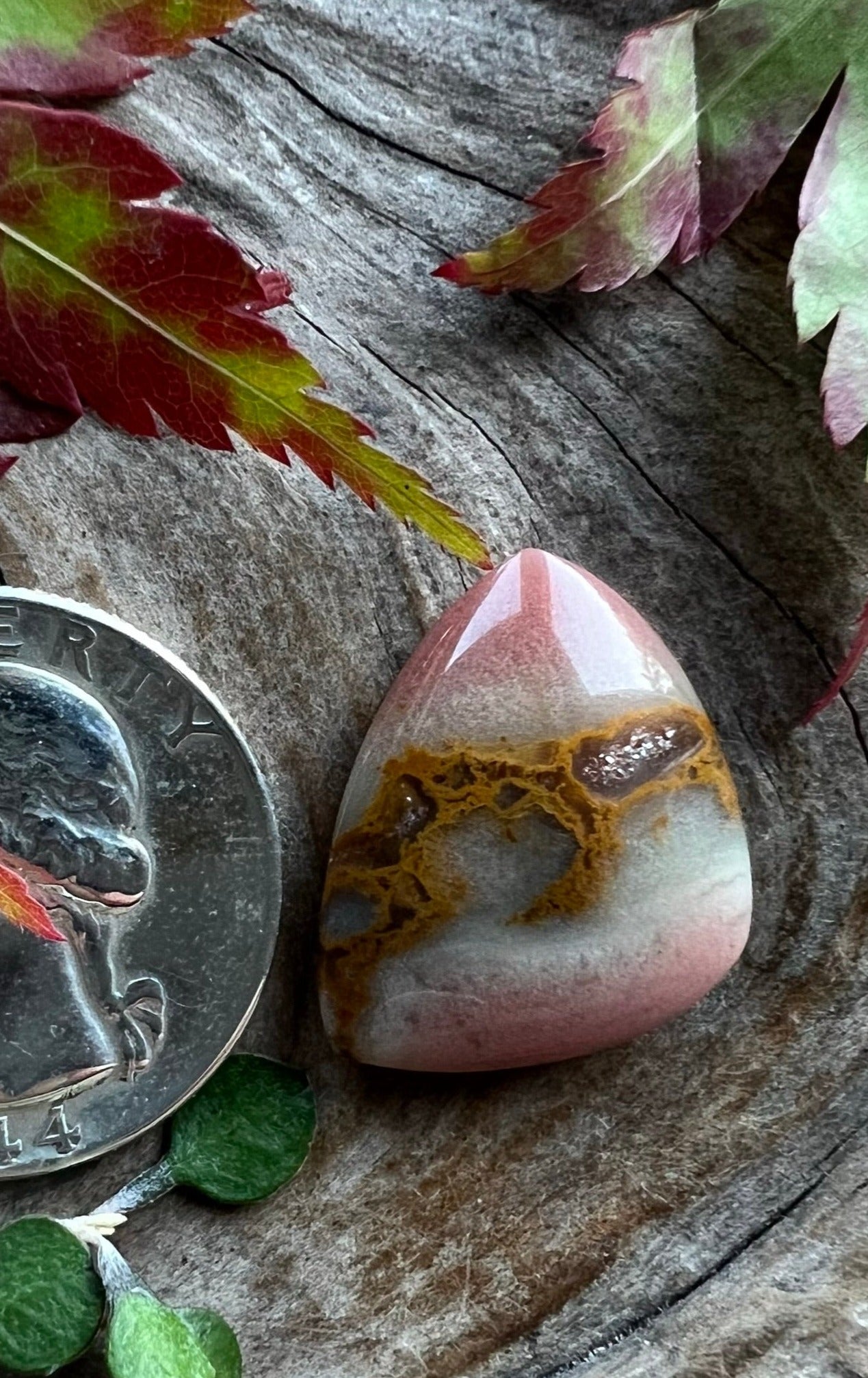 Oregon Sunset Jasper ~ Dark Pink w/ Druzy~ Mega Sparkly