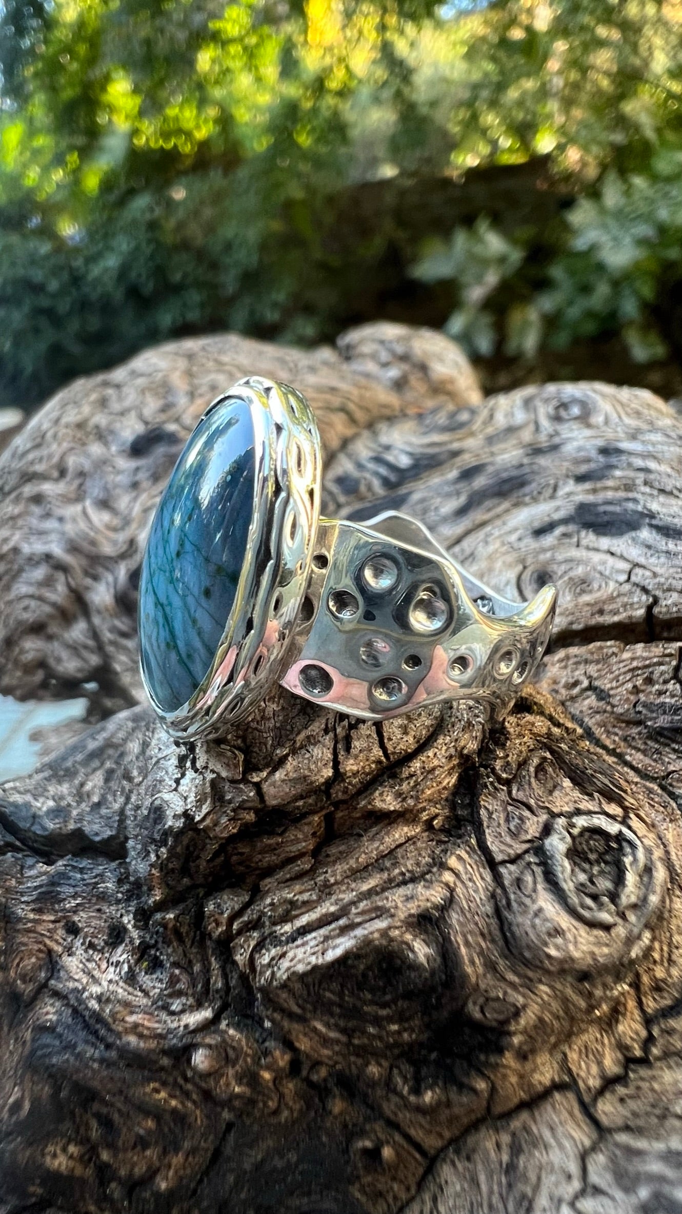 Skaggs Jasper Sterling silver Ring ~ Size 7.5