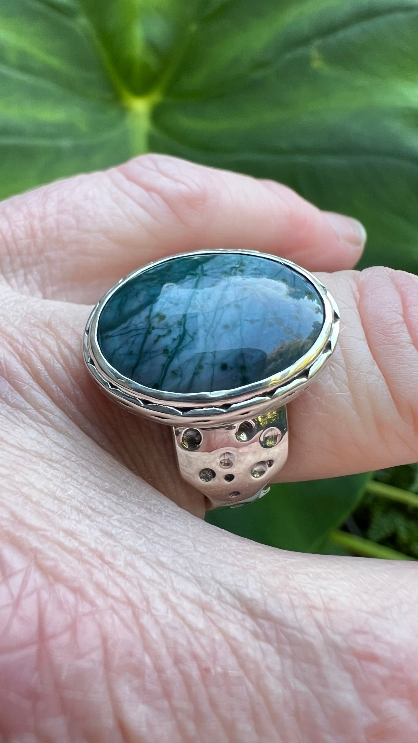 Skaggs Jasper Sterling silver Ring ~ Size 7.5