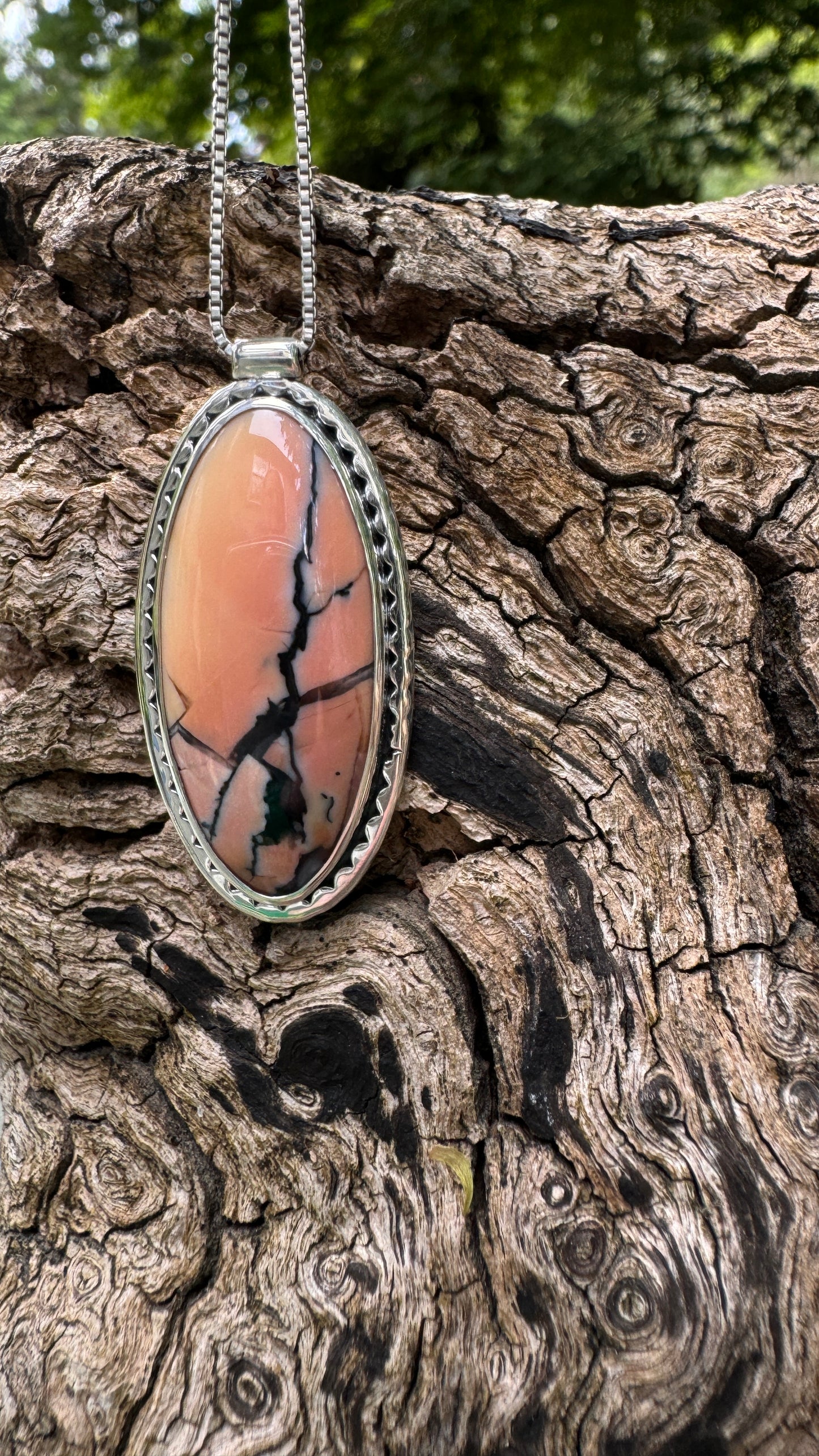 High Grade PINK Tiffany Stone Necklace ~ 18"