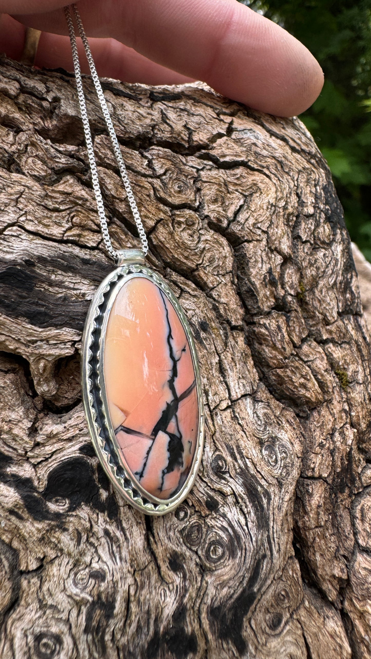 High Grade PINK Tiffany Stone Necklace ~ 18"