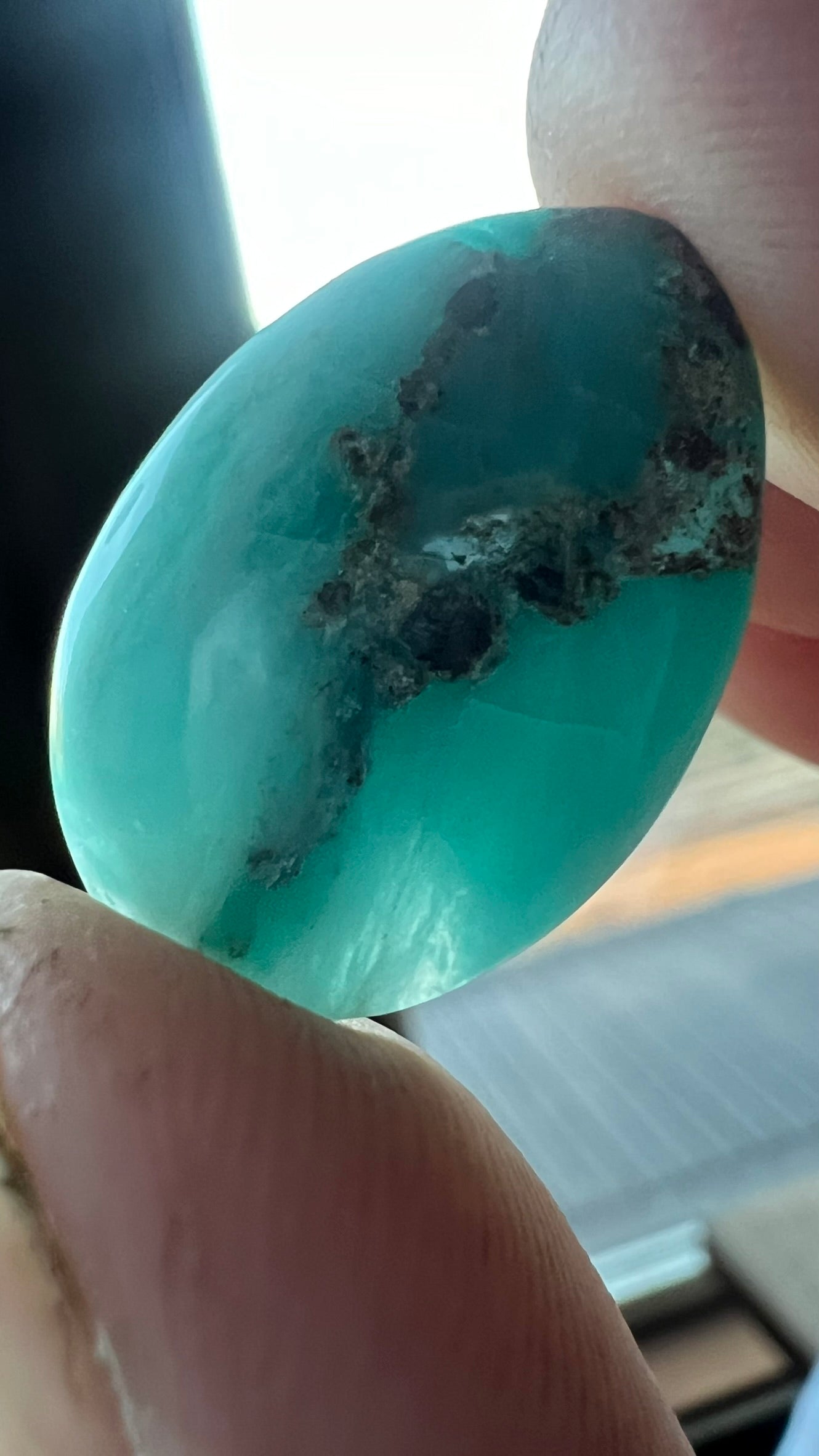 Leah Mae Gem Silica ~ Natural fracture and pit ~ New Mexico