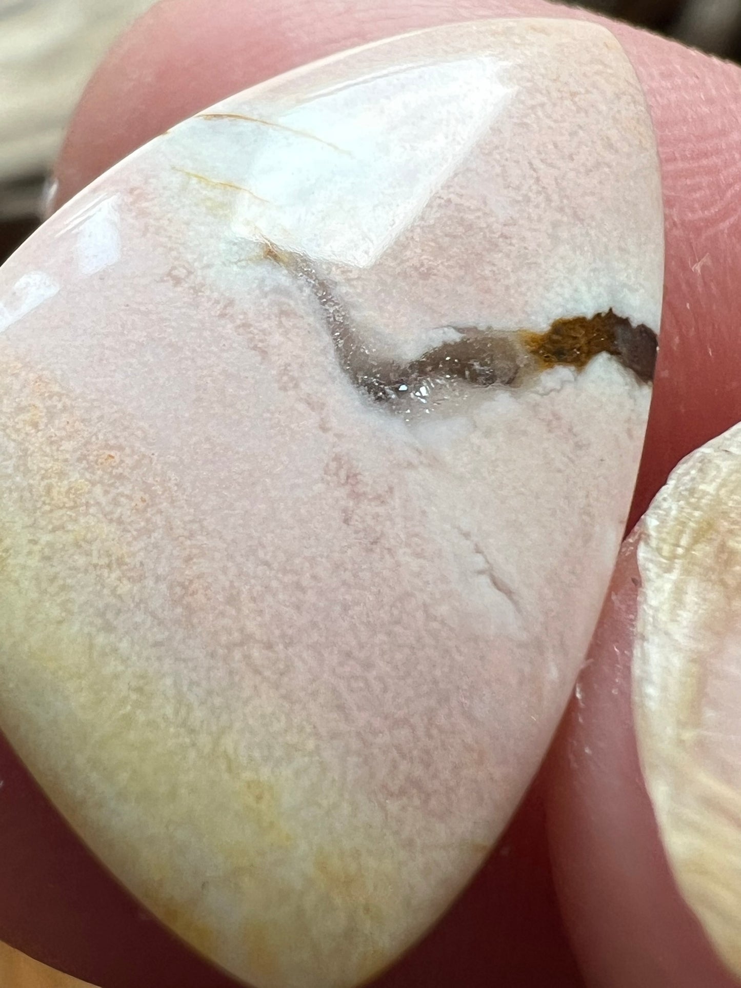 Oregon Sunset Jasper ~ Pink/yellow/Druzy