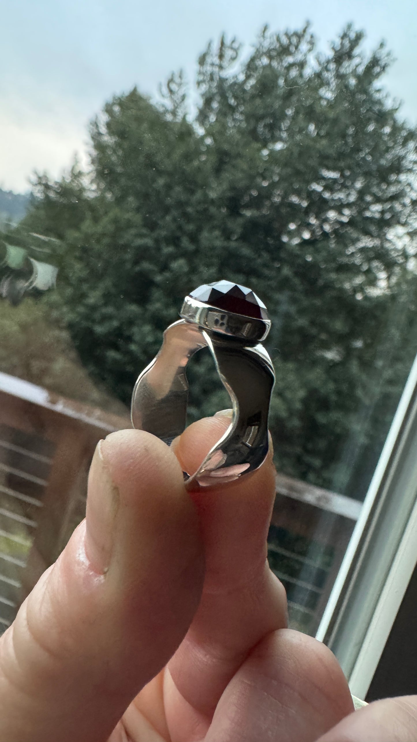 JUICY Mozambique Garnet Ring - size 8.75-9