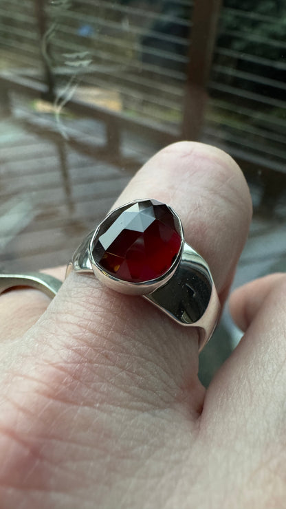 JUICY Mozambique Garnet Ring - size 8.75-9