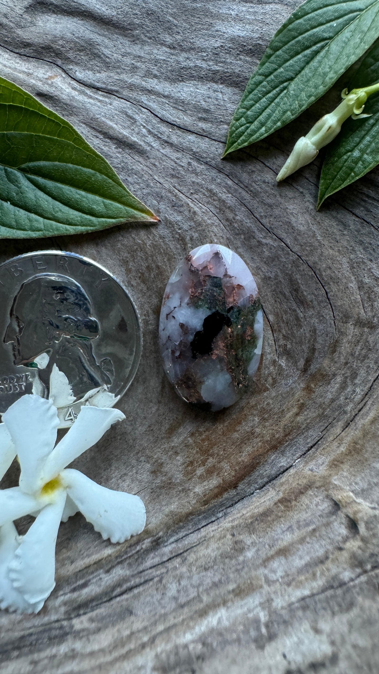 Native Copper in Quartz