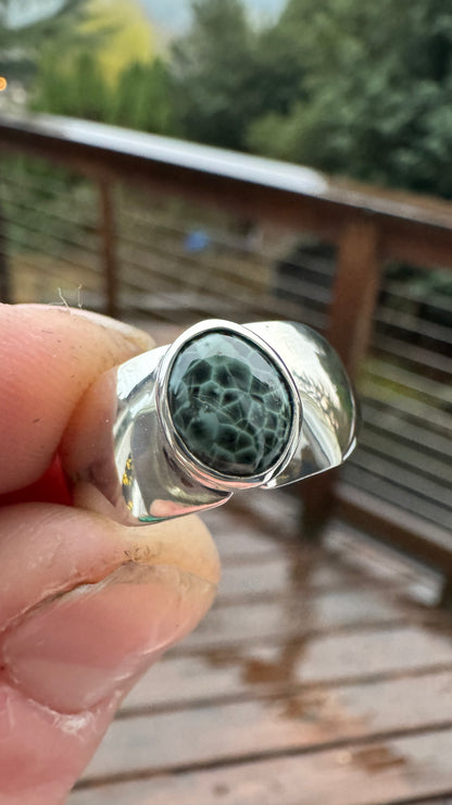 Michigan Greenstone Ring - size 8.5-8.75