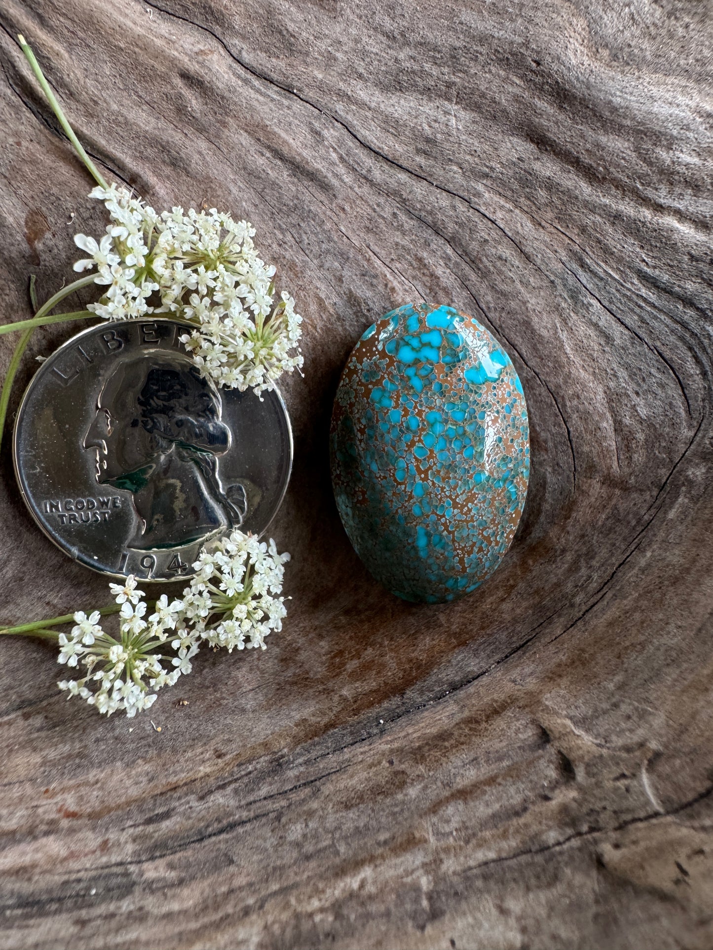 Indian Mountain Turquoise - natural/backed 22ct