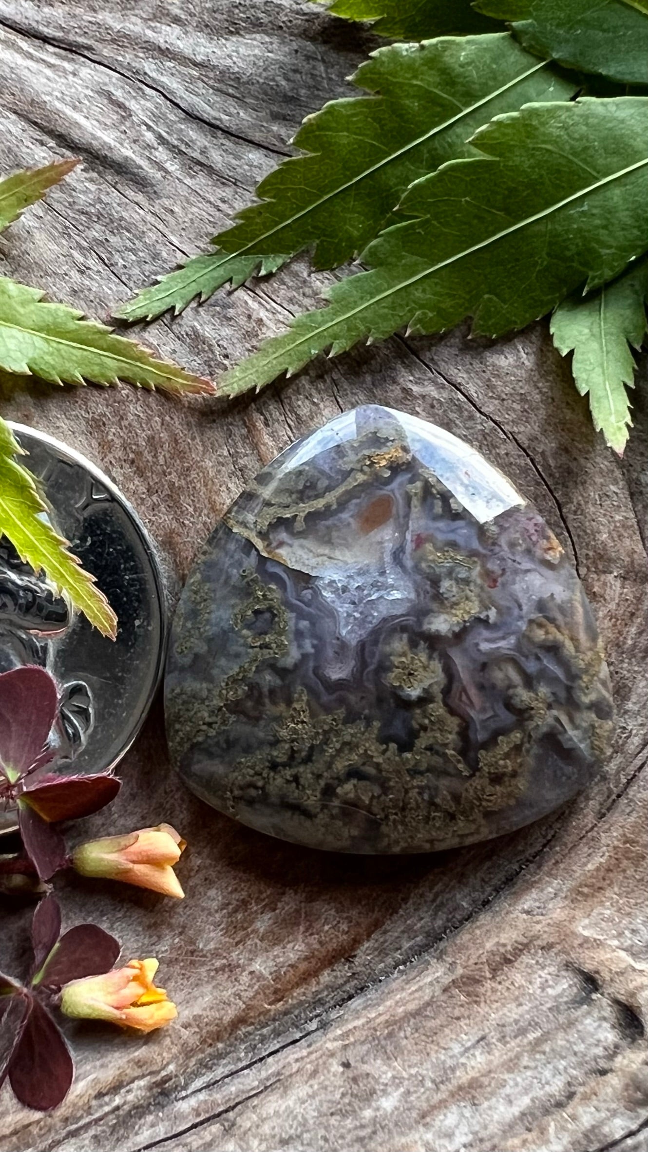 Idaho Purple Seam Agate ~ Perfect Trillion~ Druzy