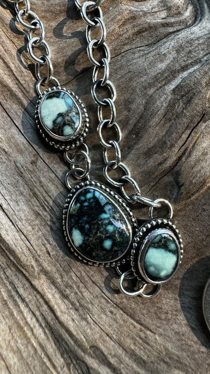 Calypso Variscite Triple Stone Bracelet