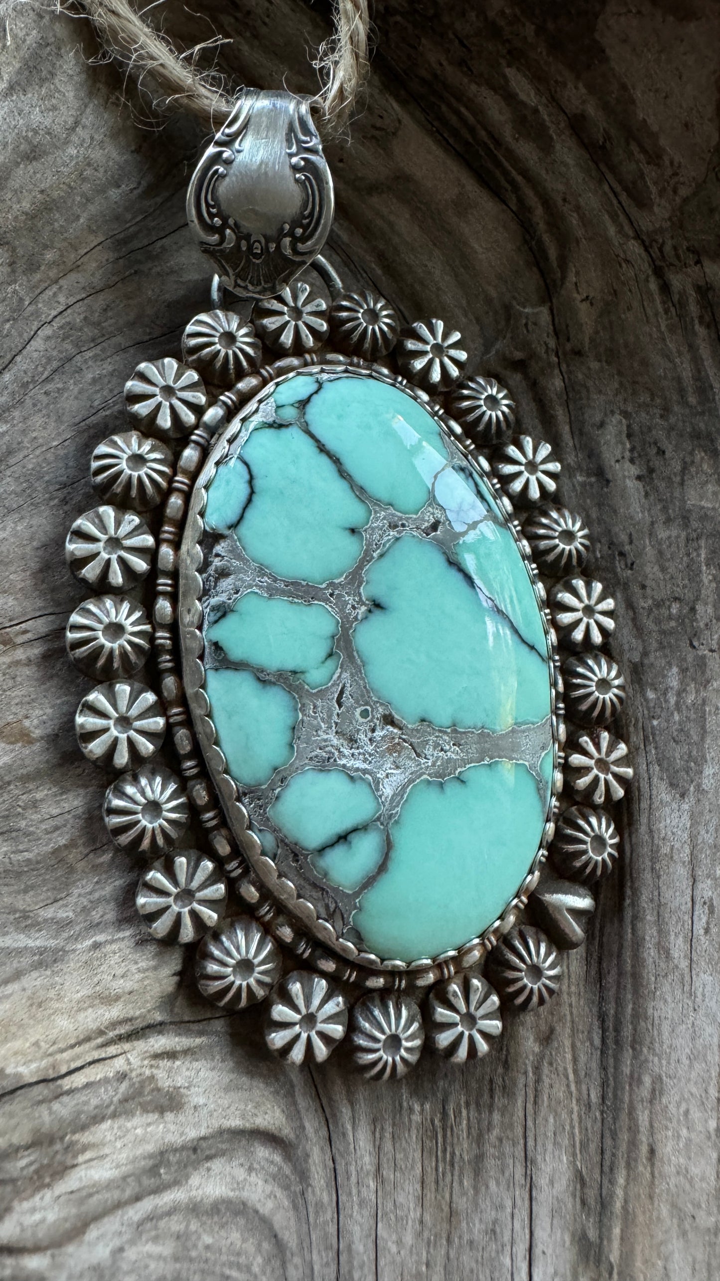 Desert Bloom Variscite Statement Pendant