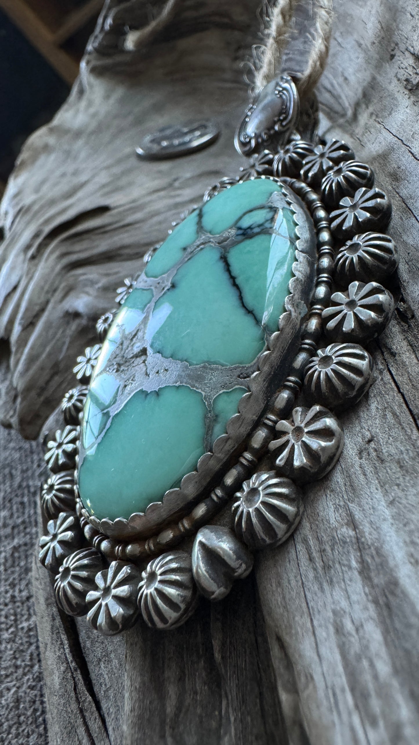 Desert Bloom Variscite Statement Pendant