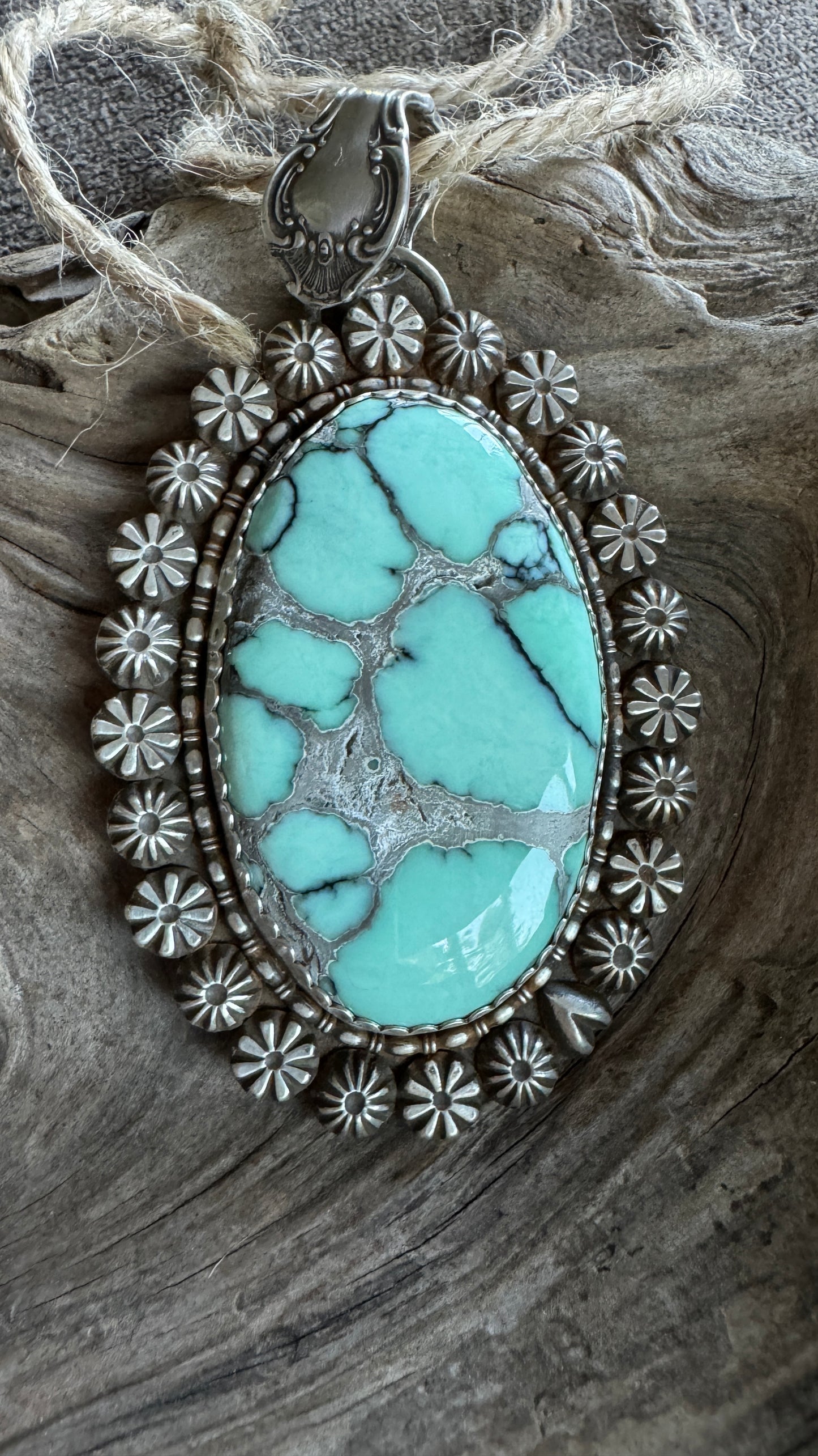 Desert Bloom Variscite Statement Pendant