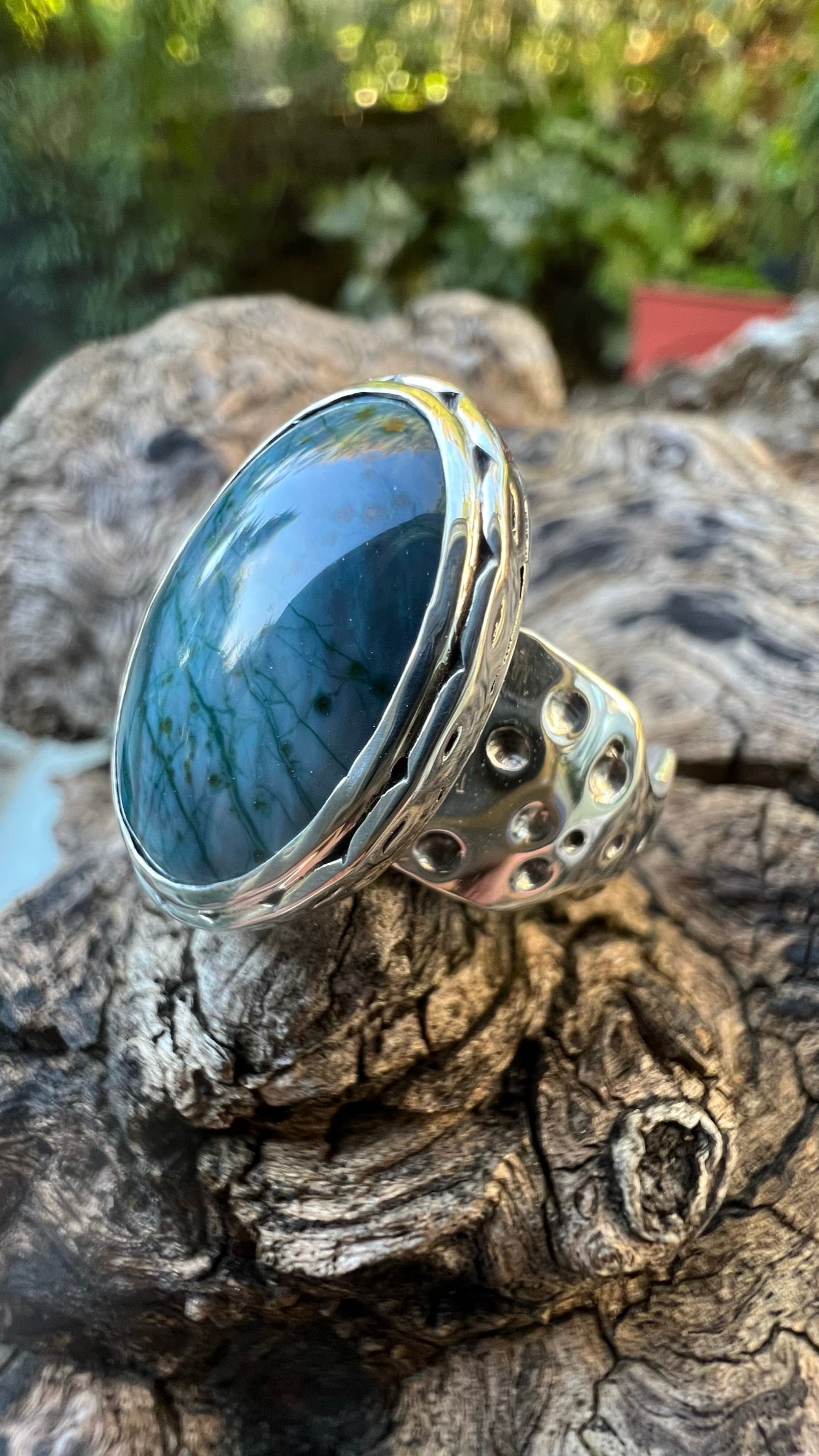 Skaggs Jasper Sterling silver Ring ~ Size 7.5